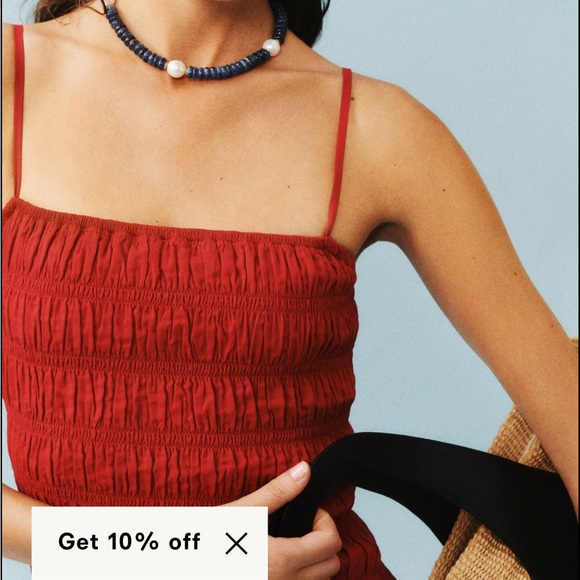 Reformation Seren Dress Red - Size 4 - Picture 2 of 5